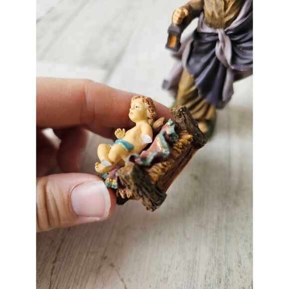 Dept 56 Nativity Joseph Jesus AS IS Xmas village crib manger - Picture 1 of 8